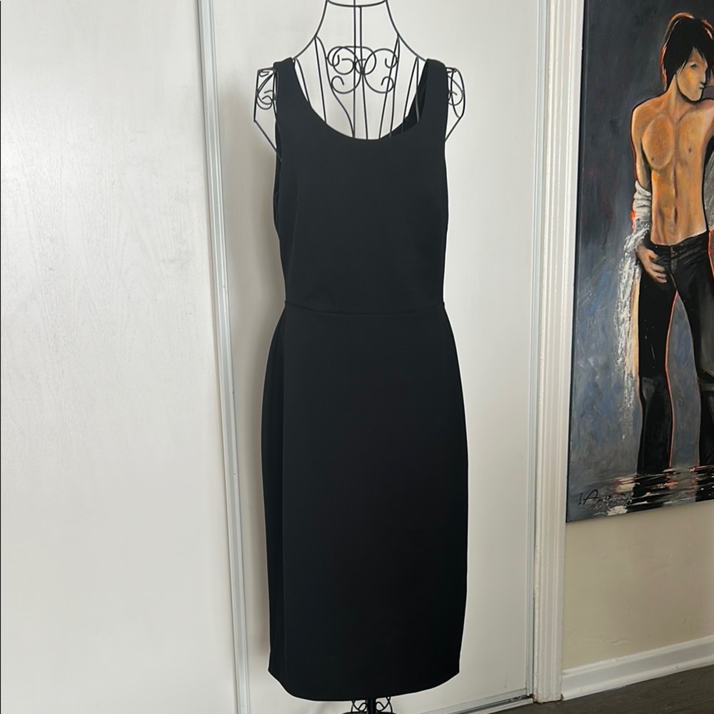 Betsey Johnson Elegant Black Sleeveless Midi Dress Size 10